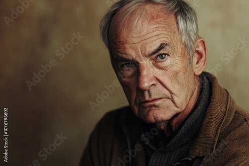 Contemplative European Gentleman in His Later Years