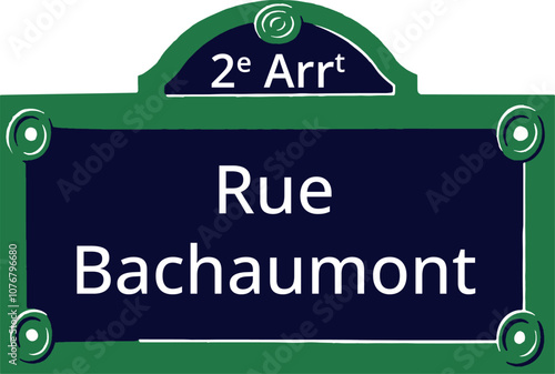 2e Arrt, Elegant Parisian Street Sign