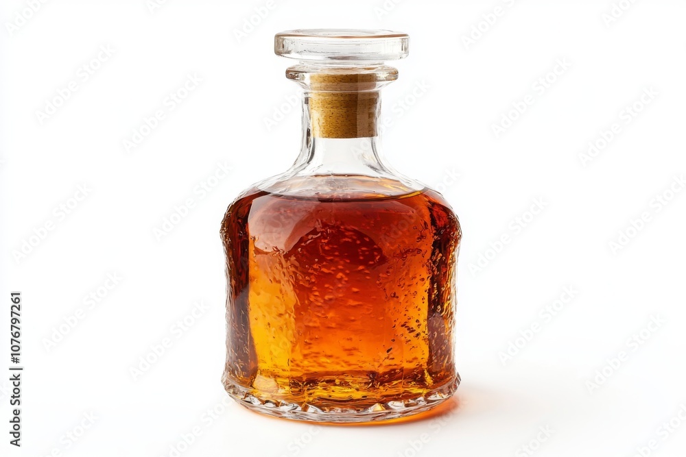 Amber Liquor in Transparent Bottle Amber Liquor in Transparent Bottle