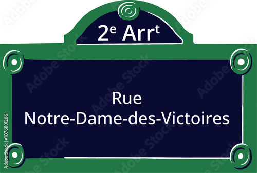 2e Arrt, Elegant Parisian Street Sign