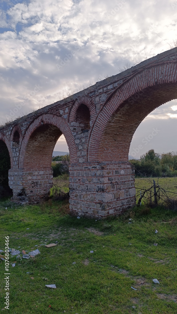 the old roman aqueduct of Skopje Macedonia