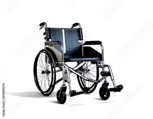 wheelchair separate. Medical support equipment and a transport chair in the event of an illness, injury, or disability. against a white backdrop. With clipping path included. Afficher moins

