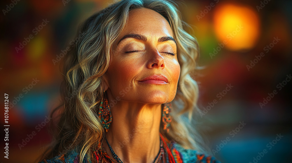 Fototapeta premium Photo of a woman practicing meditation