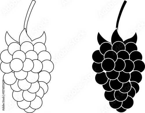 Rubus allegheniensis fruits icon set