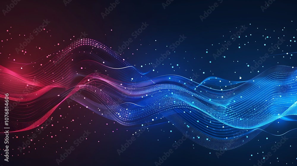 Obraz premium Abstract Flowing Data Visualization