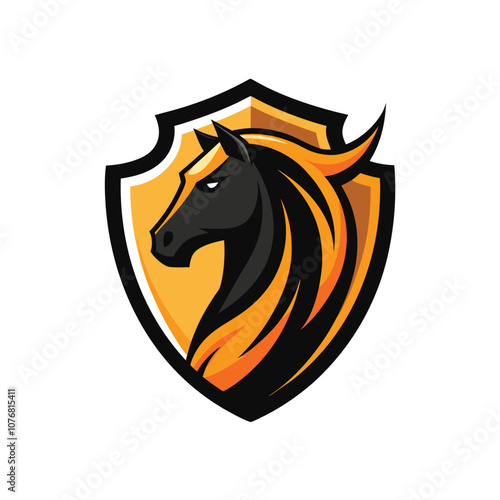 Majestic Horse Head Silhouette Logo Vector - Elegant and Bold Design for Ranch, Equestrian, and Wildlife-Themed Branding