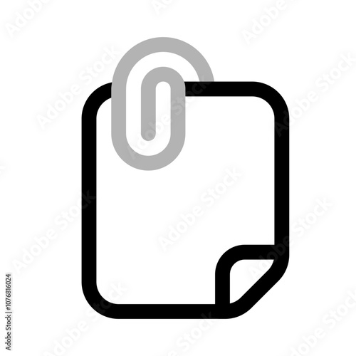 financial paperclip icon with duoline style, perfect for user interface projects