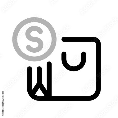 money trade icon with duoline style, perfect for user interface projects