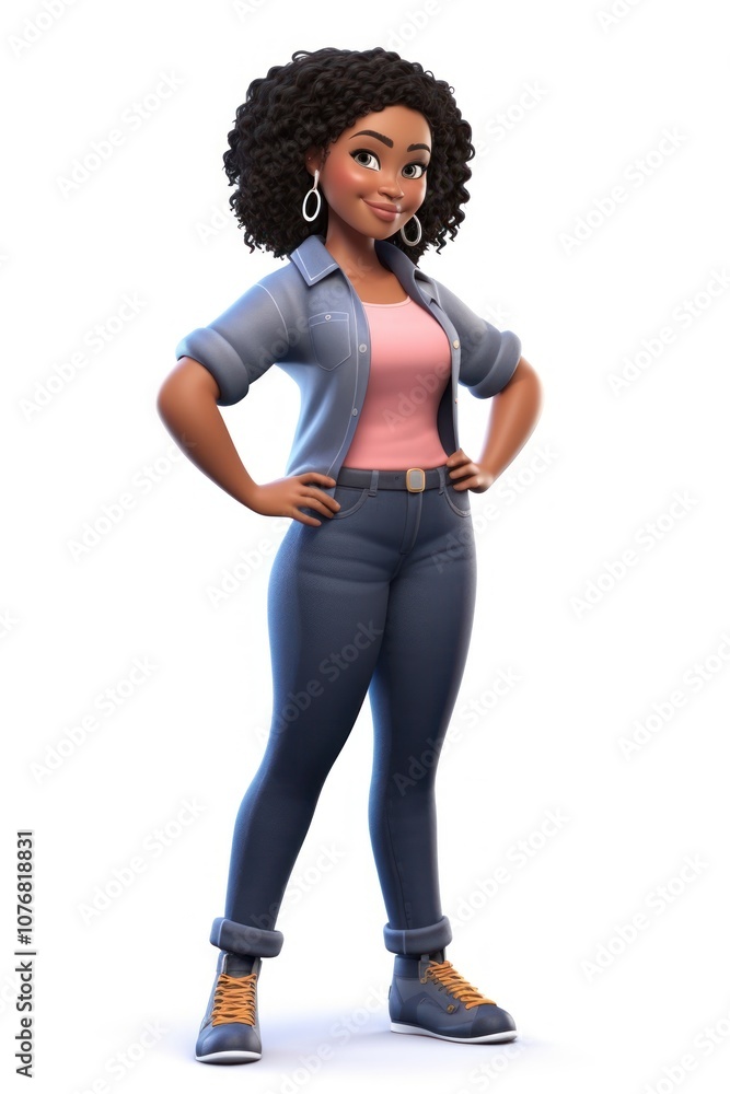 Cartoon female adult white background. Cartoon female adult white background.