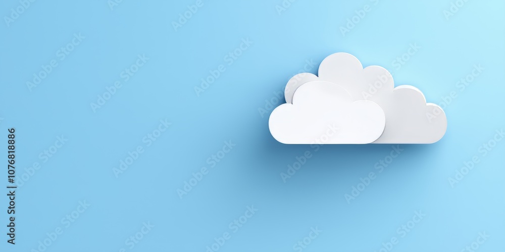 Elegant abstract background with white cloud on soft blue gradient for professional aesthetic banner Elegant abstract background with white cloud on soft blue gradient for professional aesthetic banner