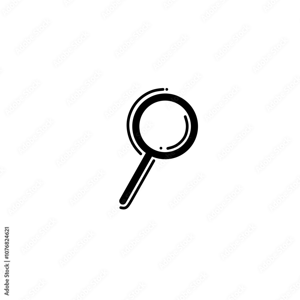Simple illustration vector design of a magnifying glass icon or search tool. Ideal for search, investigation, or discovery themes in digital and print media. Simple illustration vector design of a magnifying glass icon or search tool. Ideal for search, investigation, or discovery themes in digital and print media.