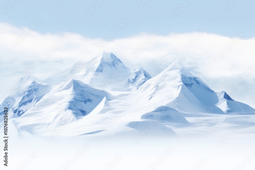 Fototapeta premium Snow mountain outdoors nature white.