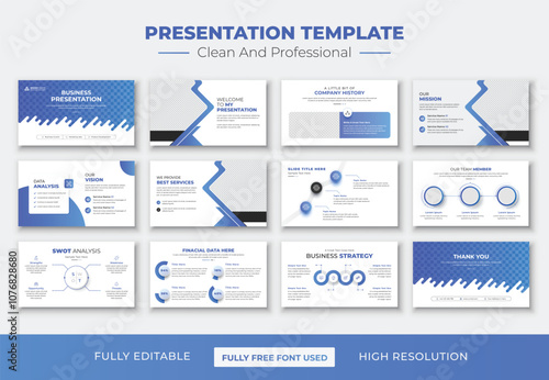 All-in-One Business Presentation Template – Impress Clients with Professional Design, Professional Pitch Deck Template for Startups and Entrepreneurs, Creative business PowerPoint presentation slides 