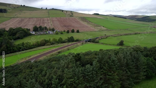 London to Edinburgh train by drone