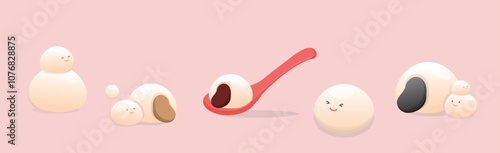 Sweets made from glutinous rice, Lantern Festival and glutinous rice balls, traditional Chinese festivals