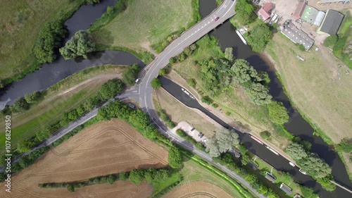 English Canal bird's eye view by drone