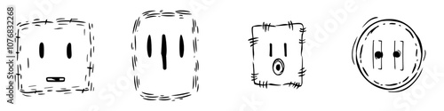 Shape of a square with a switch in the middle showing a local area connection