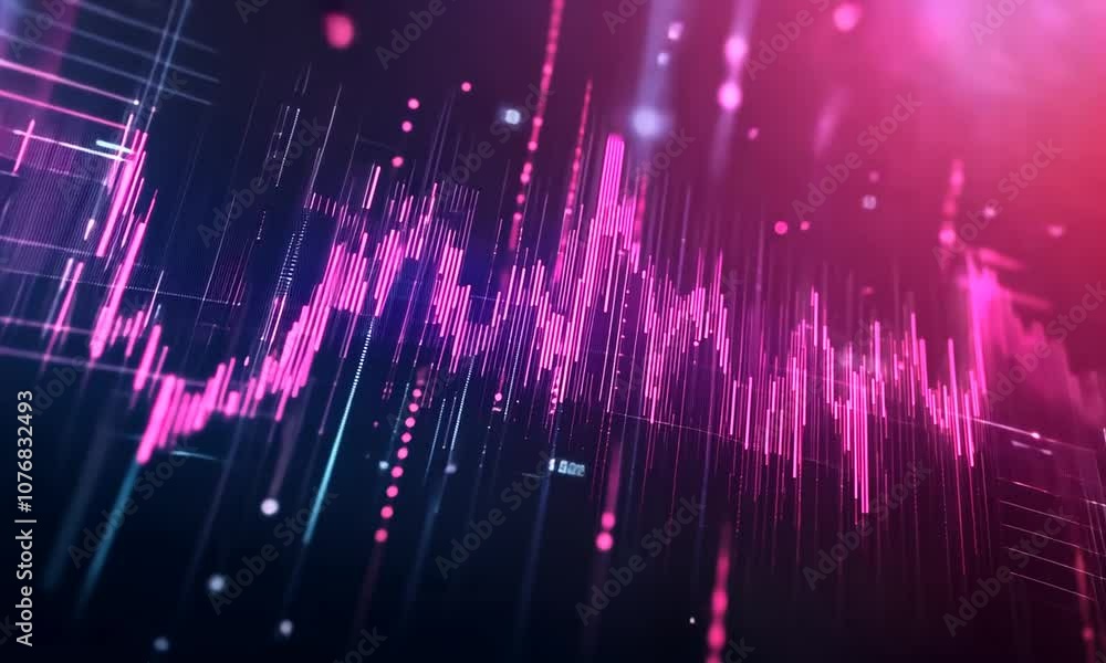 This image features an abstract visualization of sound waves or data streams, showcasing vibrant pink and blue colors, creating a futuristic and dynamic digital landscape. This image features an abstract visualization of sound waves or data streams, showcasing vibrant pink and blue colors, creating a futuristic and dynamic digital landscape.