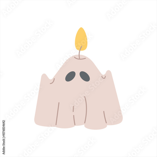 Cute ghost shaped candle for Halloween