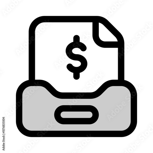 financial report folder icon with duotone style, perfect for user interface projects