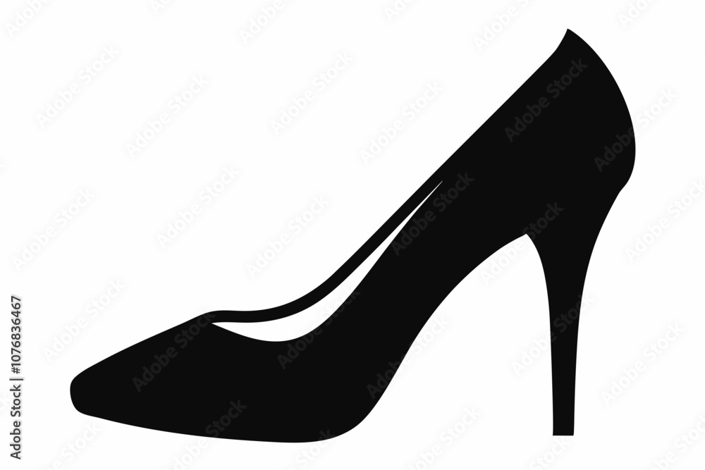 woman high heel icon, shoe high heel vector silhouette woman high heel icon, shoe high heel vector silhouette