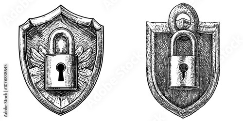 Icon with open unlocked padlock. Cyber attack symbol, insecure bad hacked password, access to secret and privacy concept. Isolated on white flat modern illustration.