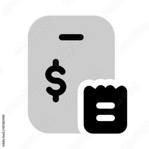 mobile expenses icon with bulk style, perfect for user interface projects