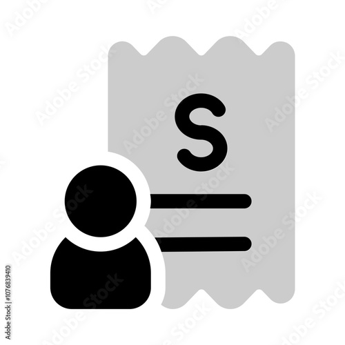personal expenses icon with bulk style, perfect for user interface projects