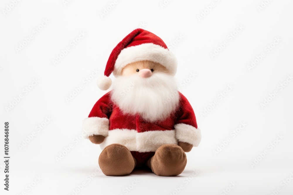 Obraz premium A Christmas santa claus plush decoration doll christmas white.
