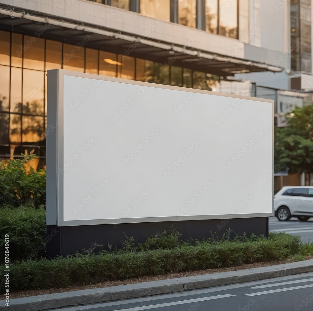 Blank white billboard mockup ready for new ad Blank white billboard mockup ready for new ad