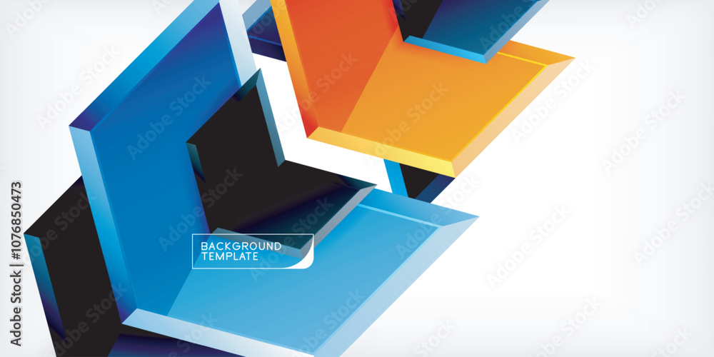 Vector 3d arrow techno design template Vector 3d arrow techno design template