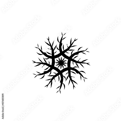 christmas snowflake isolated on white