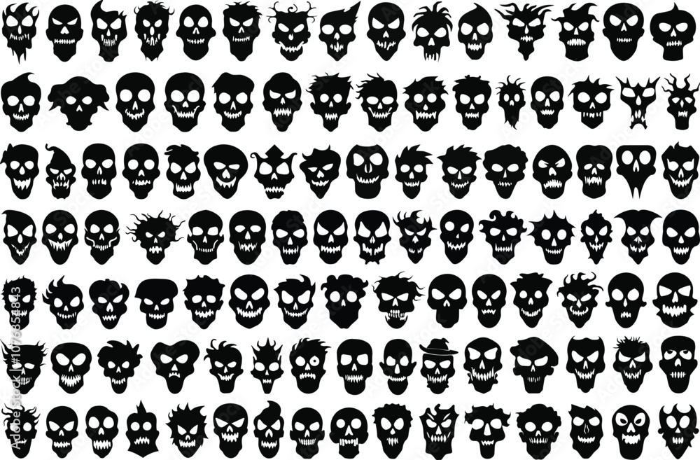Obraz premium Zombie silhouette vectors