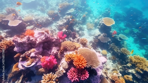 Wallpaper Mural Underwater Paradise: Aerial View of Vibrant Coral Reefs Torontodigital.ca