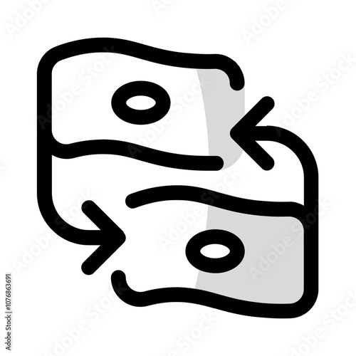 income turnover icon with shady style, perfect for user interface projects