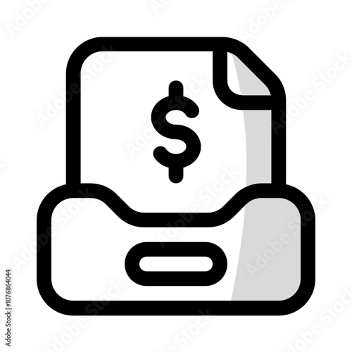 financial report folder icon with shady style, perfect for user interface projects