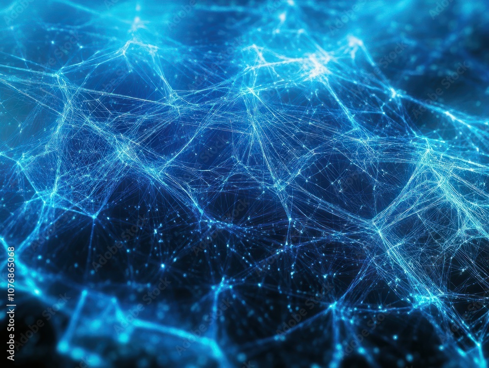 Abstract Blue Technology Background with Connection Lines Abstract Blue Technology Background with Connection Lines
