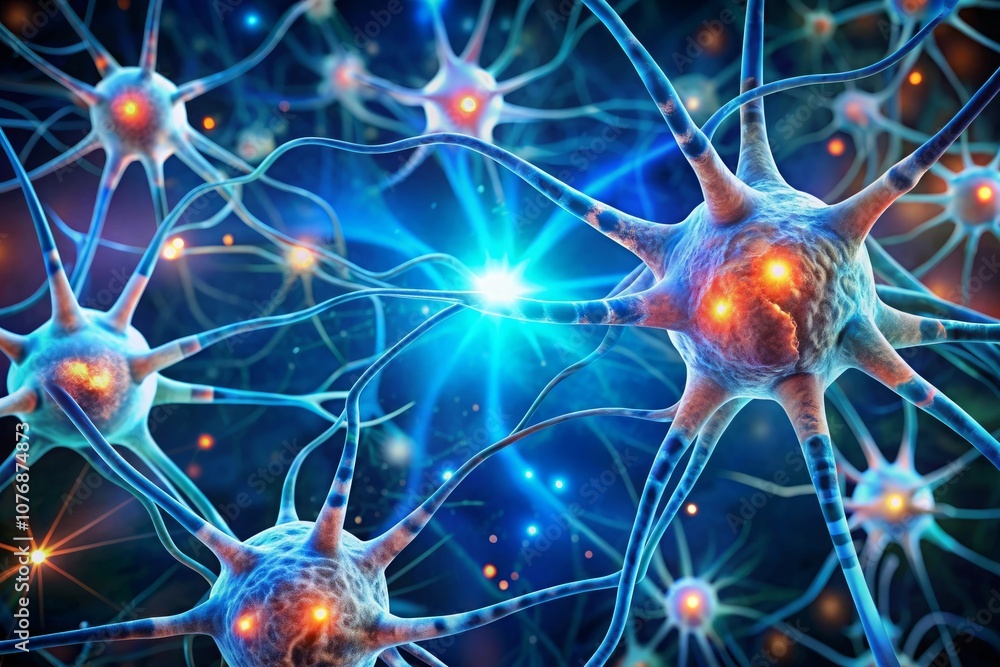 Obraz premium Human Synapse Brain Science Cel