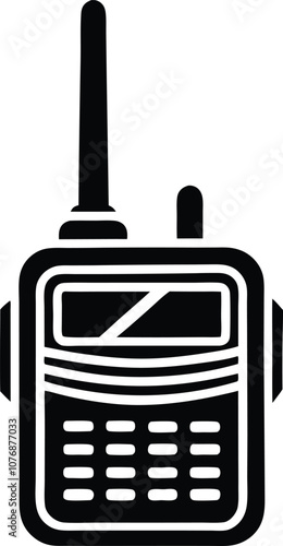 walkie talkie silhouette vector, walkie talkie icon black