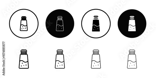 Pepper shaker icon Thin line flat illustration