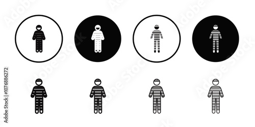 Prisoner icon Thin line flat illustration