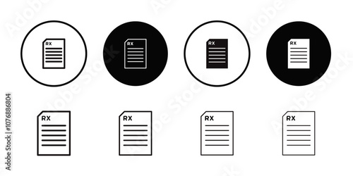 RX icon Thin line flat illustration