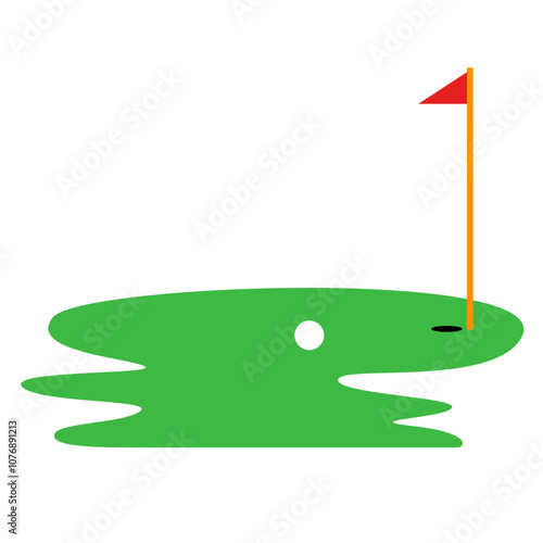 Golf Field Illustration