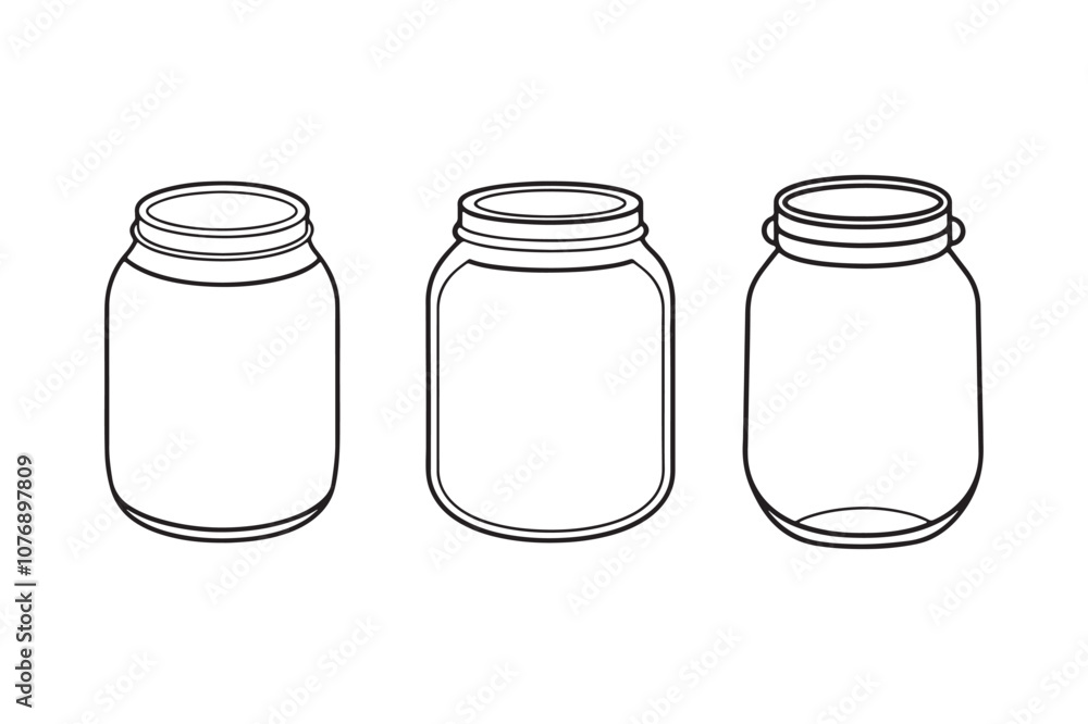 Mason Jar line art bundle vector illustration, Mason Jar Silhouette, Mason Jar PNG Mason Jar line art bundle vector illustration, Mason Jar Silhouette, Mason Jar PNG