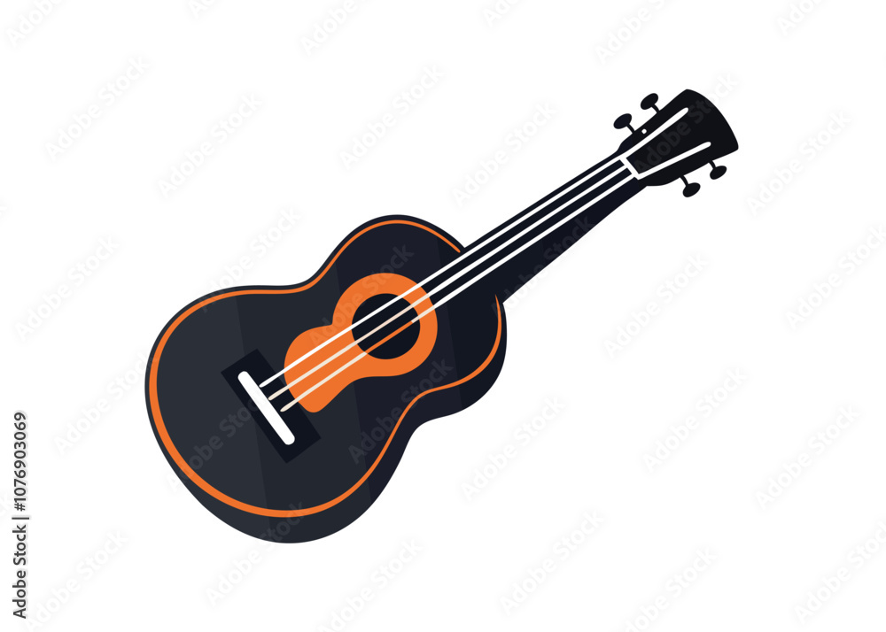 Fototapeta premium acoustic guitar isolated on white