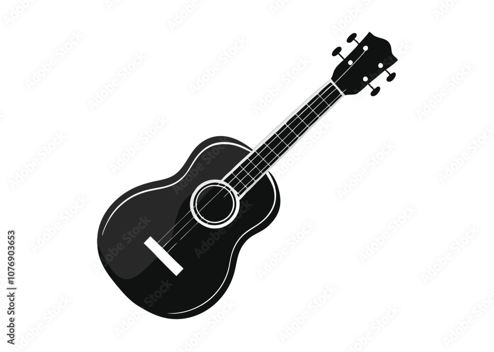 Fototapeta premium acoustic guitar isolated on white