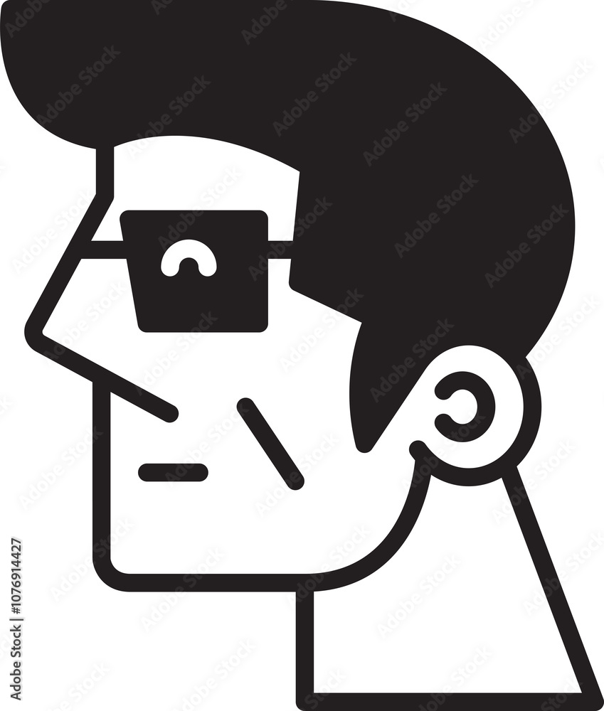 Male Face Avatar Illustration Male Face Avatar Illustration