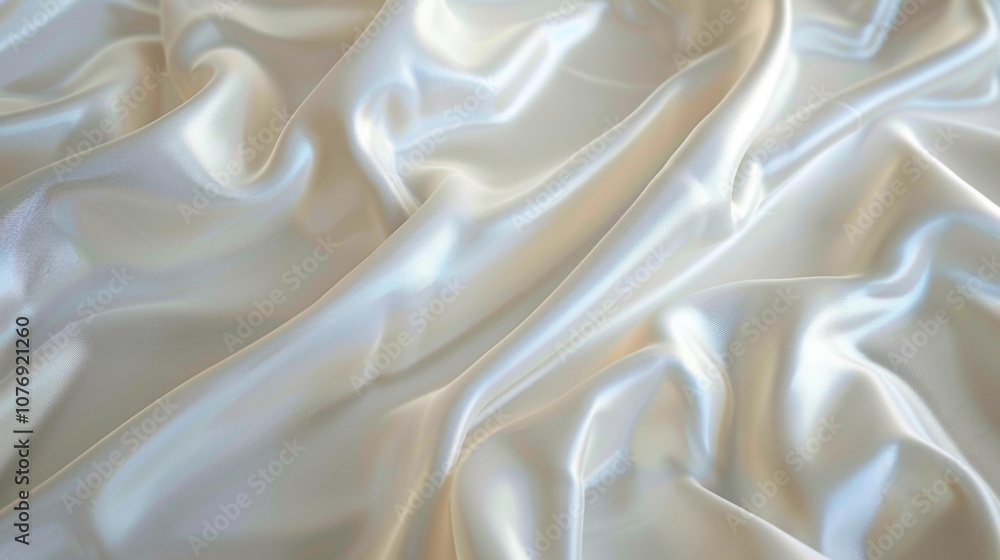 Obraz premium White Satin Fabric Texture - Smooth, Elegant Background