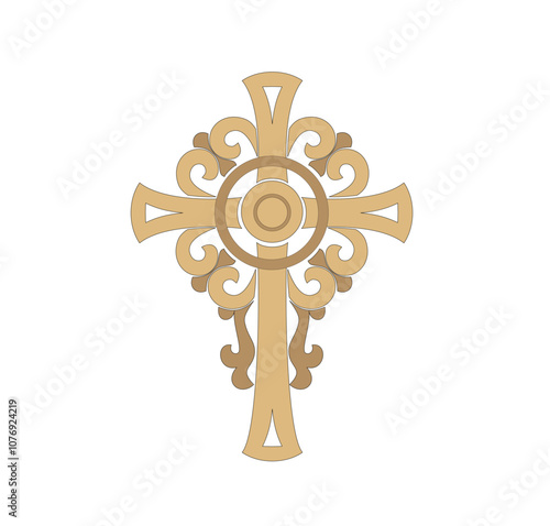 IHS GOLD EMBROIDERY FOR LITURGICAL CLOTHES AND SACRED CEREMONIES. SACRED CATHOLIC SYMBOLS IN ANCIENT STYLE WITH GOLDEN DECORATIONS