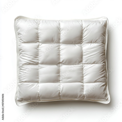 Ultrarrealistic white heat pack on plain white background for wellness concept photo